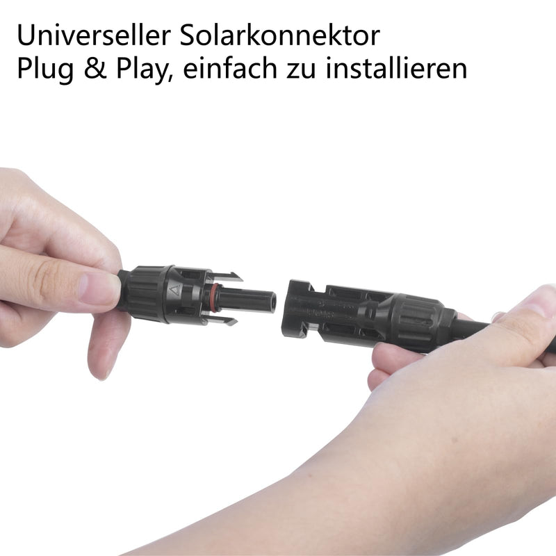 2-to-1 Solar Panel Connector 6 mm² PV Cable Solar Y Connector 1 Pair