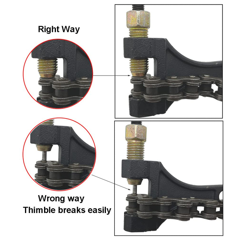 Chain Breaker Riveting Tool for Motorcycle ATV Dirt Bike Scooter Bicycle Tractor Chain Break # 420, 428, 520, 525, 528, 530