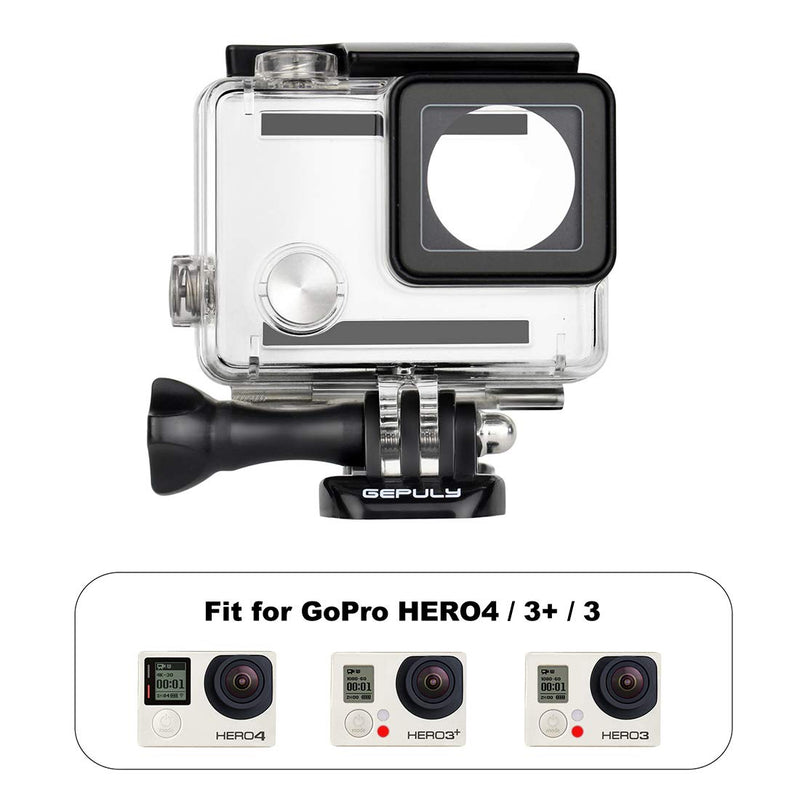 Waterproof Housing Case for GoPro Hero 4, Hero 3+, Hero 3 Underwater Photography - Waterproof Up to 131 ft (40M) - with Quick Release Mount, Thumb Screw