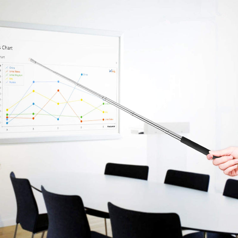 3 Pcs Telescopic Teachers Pointer, Retractable Pointer Whiteboard Pointer for Teachers Coach Presenter Classroom, Extends to 39 Inches