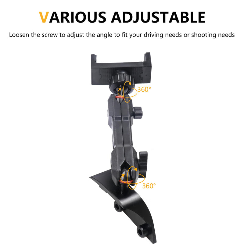 Dash Phone Mount Holder Driver Side Compatible with 2021 2022 2023 2024 2025 New Ford Bronco 2/4 Door Interior Accessories Dashboard Cell Phone Stand 360° Adjustable Aluminum Smartphone Bracket