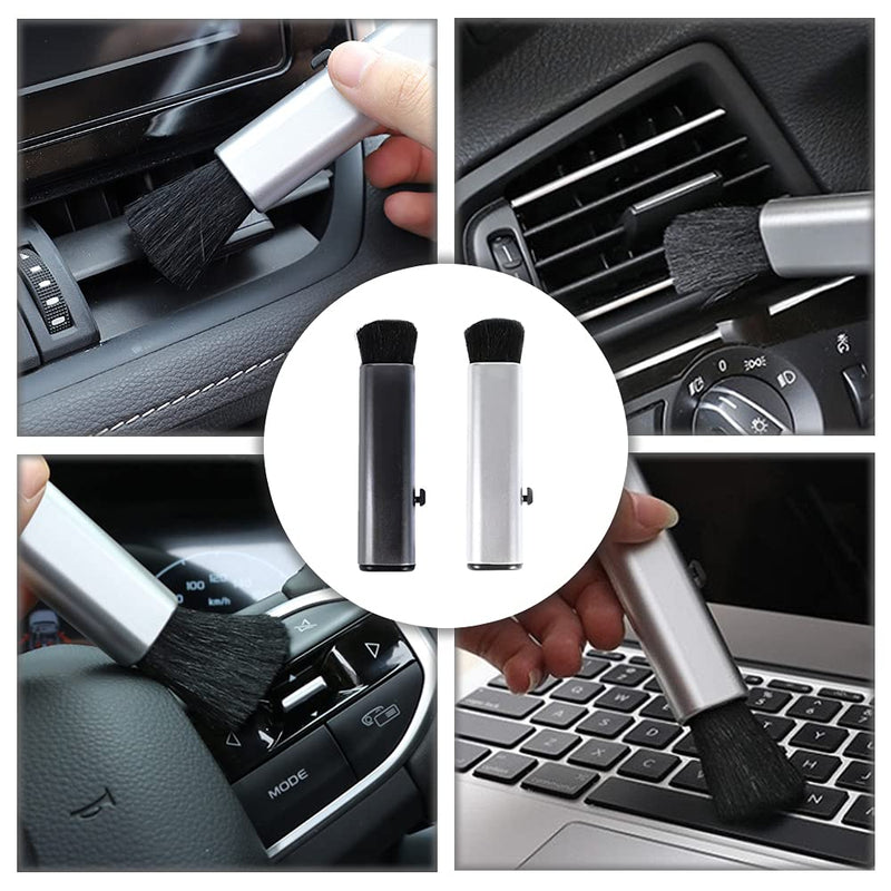 2 Pcs Retractable Keyboard Cleaning Brush Computer Cleaning Tool Dust Cleaning Removal Brush for Computer Keyboard Desktop Table
