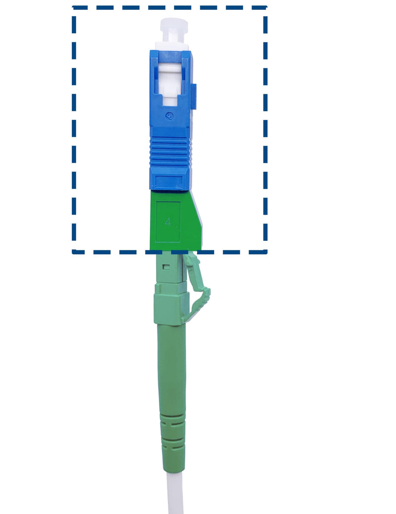 Elfcam - Fiber Optic Adapter for FRITZ! Box, Singlemode Simplex LC/APC Female/Female to SC/UPC Male Male, Fibre Interface Conversion for SFP, OTDR, VFL and Multimeter, Pack of 1 LC/APC Female - SC/UPC Male