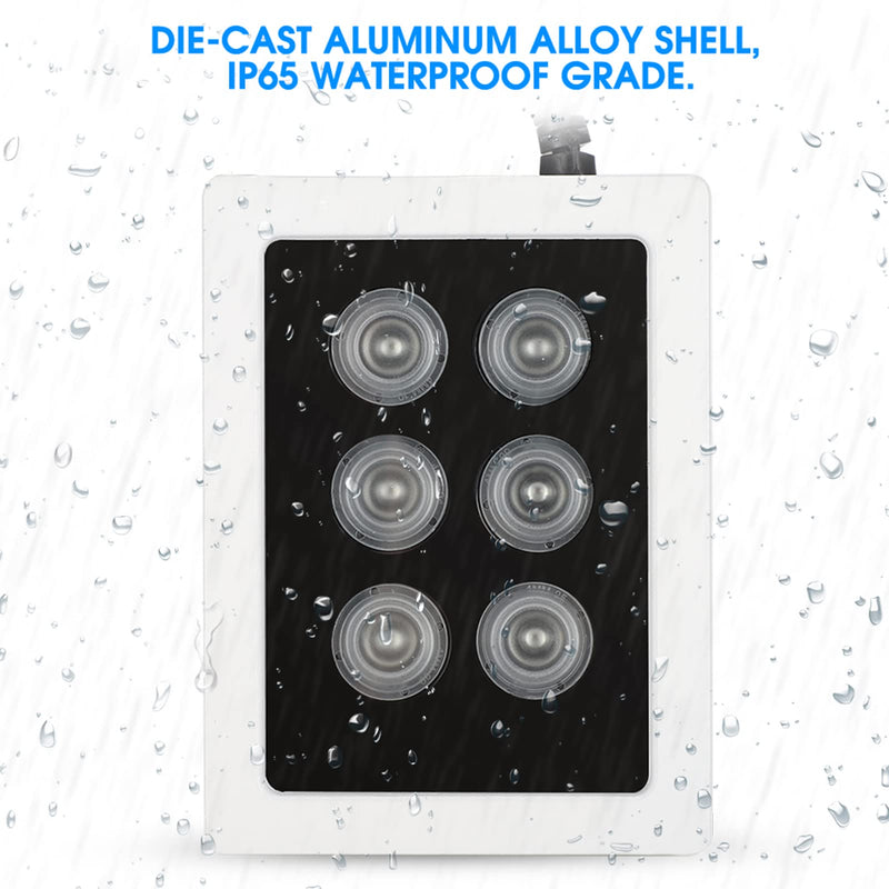 IR Emitter DC12V 6W Infrared Fill Light 6 Lamps IR Emitter IP66 Waterproof for Security Surveillance Camera
