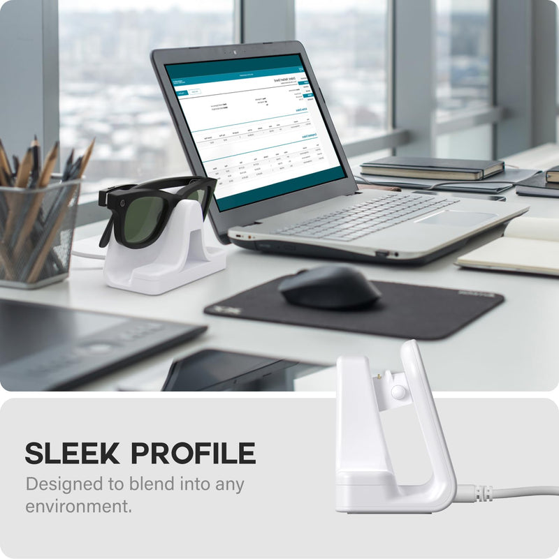 TUSITA Charging Stand & Cable Compatible with Ray-Ban Meta Smart Glasses