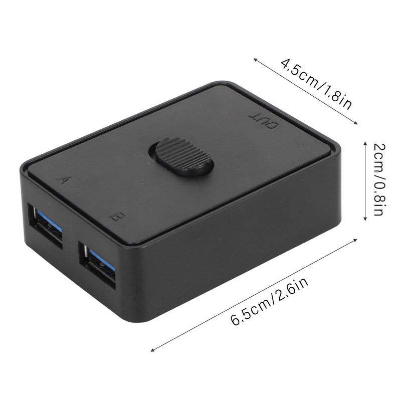 USB 3.0 Switch Selector, Bi Directional USB Switch, 2 in 1 Out or 1 in 2 Out USB KVM Switch for PCs Mouse Keyboard Printer Scanner
