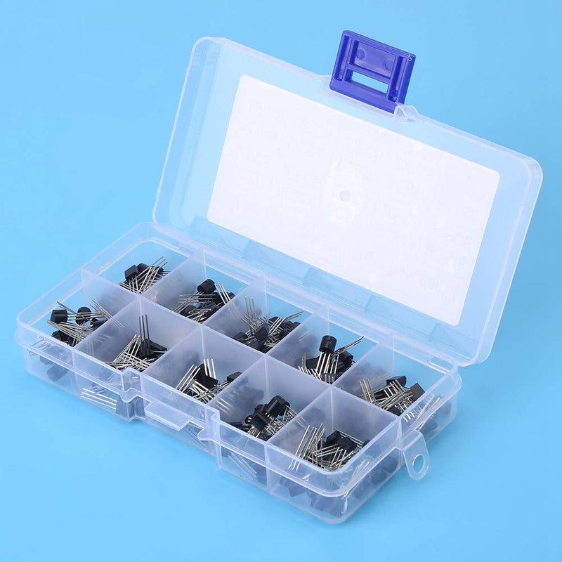 NPN Transistor, 200pcs TO-92 NPN Transistor BC327-BC558 Transistors DIY Kit for Electronic Professionals or Enthusiasts