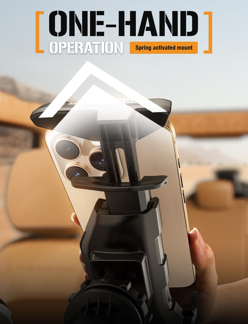 ToughTested Phone Holder GPS Mount, Heavy Duty Suction Cup Tablet Holder for Windshield, Fits Max Smartphone & Tablet(Up to 12.1"), Off-Road Ready, Vibration-Free, Ideal for Truck Driver & Adventurer