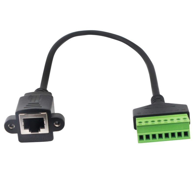 RJ45 screw terminal adapter, RJ45 male to terminal block 8-pin adapter RJ45 female to 8 pin