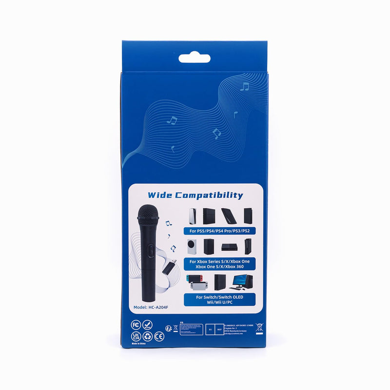 Mcbazel 2 Pack Wireless USB Gaming Microphone Compatible with Xbox Series X/S, PS5, Switch OLED, NS Switch/Switch2, PC, PS4, PS3, PS2, Xbox One X/S, Xbox One, Xbox 360, Wii