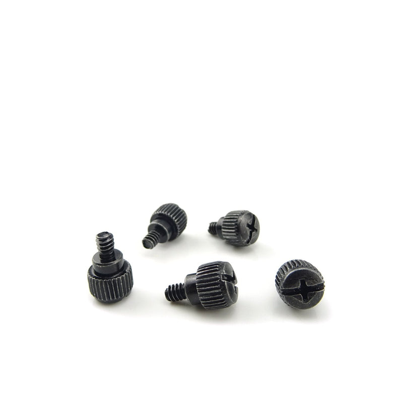 Honbay 50PCS 6#-32x5 M3.5 PC Computer Case Thumbscrews Thumb Screws Black zinc (50)