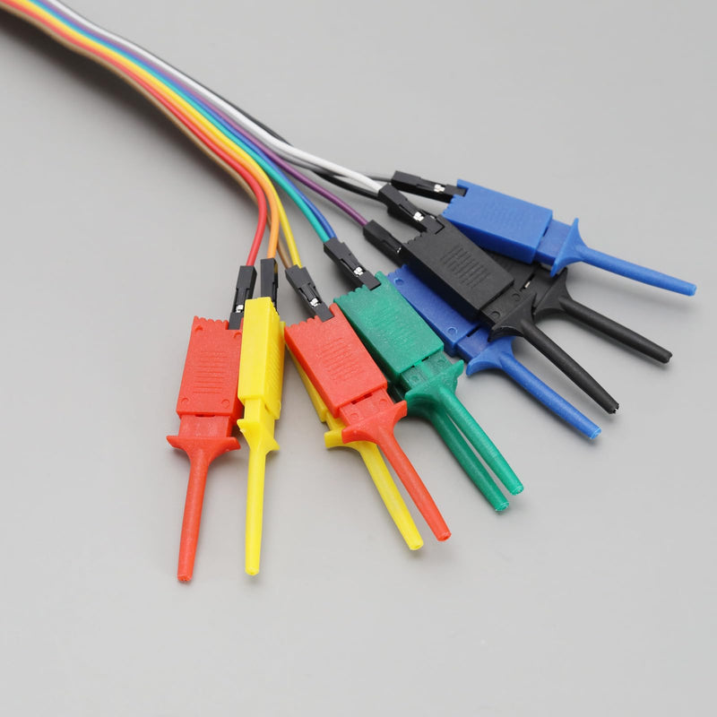 Create idea 10PCS Logic Analyzer Test Hook Clip Grabber Jumper Wires & Interface Pins SOIC IC Test Hook Clip Jumper for Precision Circuit Testing/Power Supply Testing
