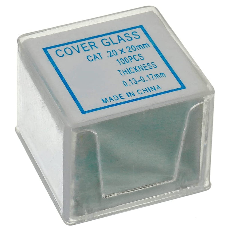 HUAREW 50 pieces pre-cleaned microscope slides and 100 pieces pre-cleaned microscope cover glasses with 4 plastic pipers.