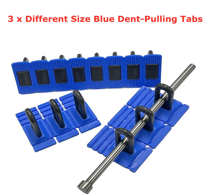 Paintless Dent Repair Tool Car Dent Puller Kit Heavy Duty Auto Body Dent Remover Glue Pulling Tabs Blue Puller