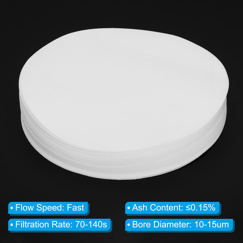 PATIKIL 100pcs 15cm Quality Filter Paper Circles Fast Speed Round Laboratory Filter Paper Chemical Industrial Oil Test Funnel Filter Paper