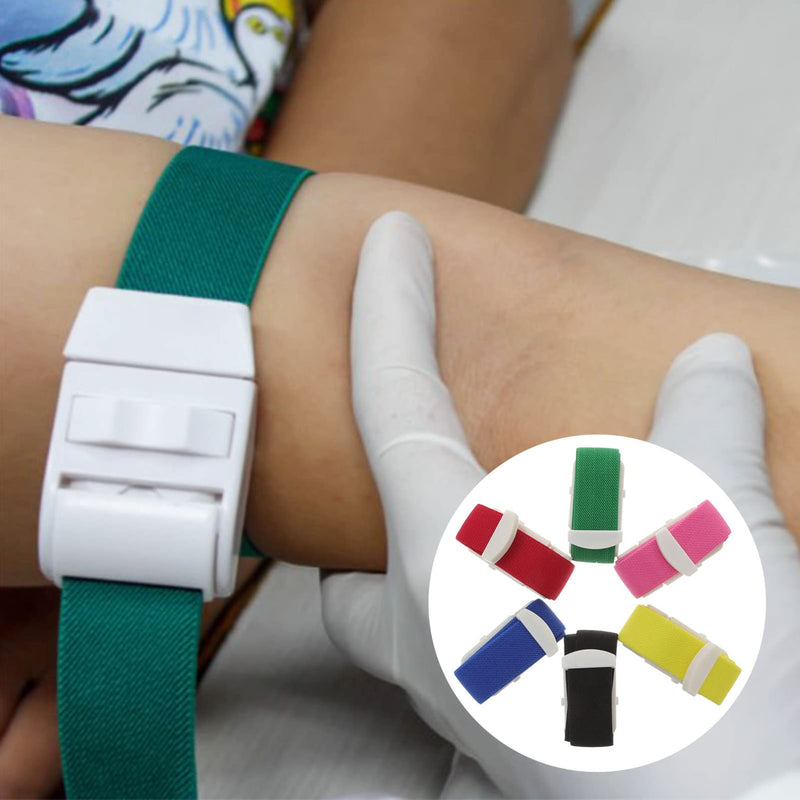 FOMIYES Tourniquets Tying System Tourniquet Vein Blood Collection 6 Pieces Military Tourniquet Emergency Strap Blood Loss Control for Medical Emergency Nurse First Aid Outdoor