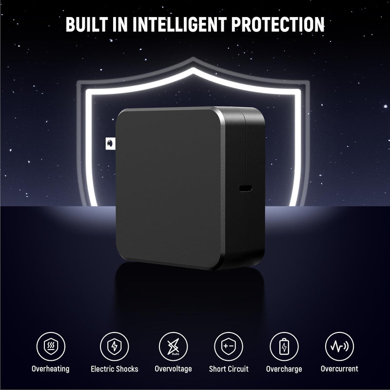 NEEWER PD 100W USB C Charger with 100W USB C Fast Charging Cable, GaN Fast Wall Charger AC Power Adapter for NEEWER HB80C HS60B HS60C Video Lights V Mount Batteries NP-F Chargers, PD200W0500G4T