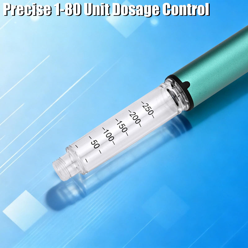 FJNATINH 80 Unit V1 Pen Injector, Portable Reusable with Case, Compatible with 3ML for Use (Dark Green)