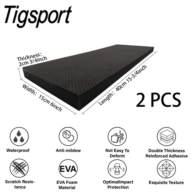 2 Pack Garage Wall Protector,Black Garage Car Door Protector Bumper Guard for Anti-Collision Waterproof Inflaming Ultra Self Adhesive EVA Foam for Warehouse (2 Pack: 15.75" x 5.9" x 0.79")