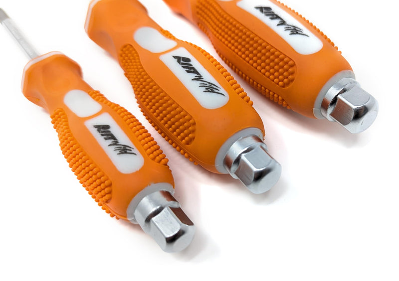 JIS Screwdriver 3-Piece Set #1#2#3 Full Tang Chrome Vanadium Steel
