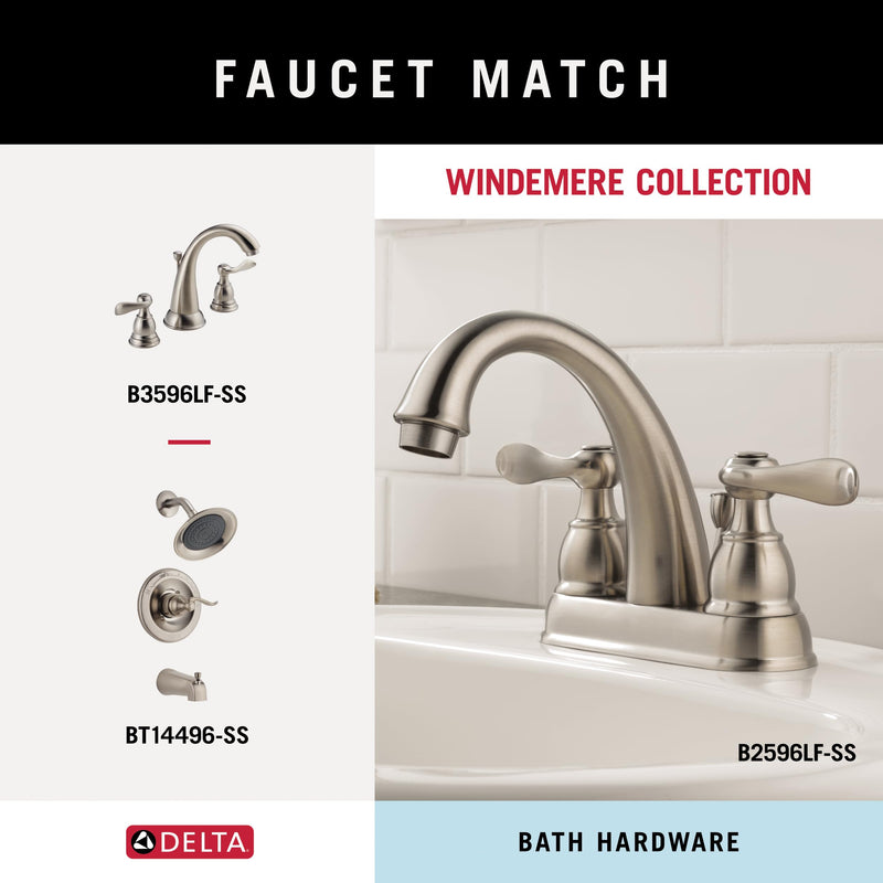 Delta Towel Rack | 24 Inch Brushed Nickel Towel Bar for Bathroom, Kitchen | Windemere Accessories
