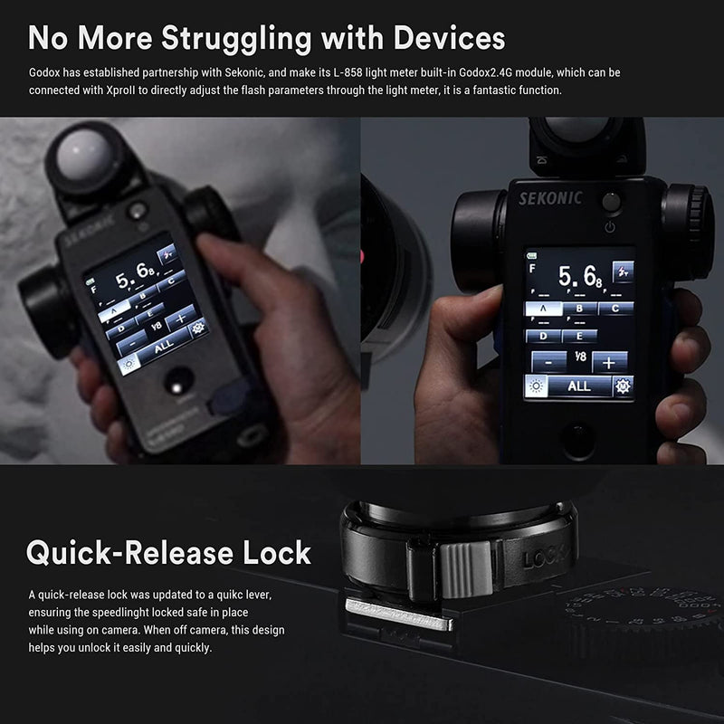 Godox XProII-S XproIIS TTL Wireless Flash Trigger for Sony Cameras,2.4G 1/8000s HSS,Bluetooth Connection,TCM Instant Conversion,Updated Quick-Release Lock,16 Groups and 32 Channels(XProII-S)