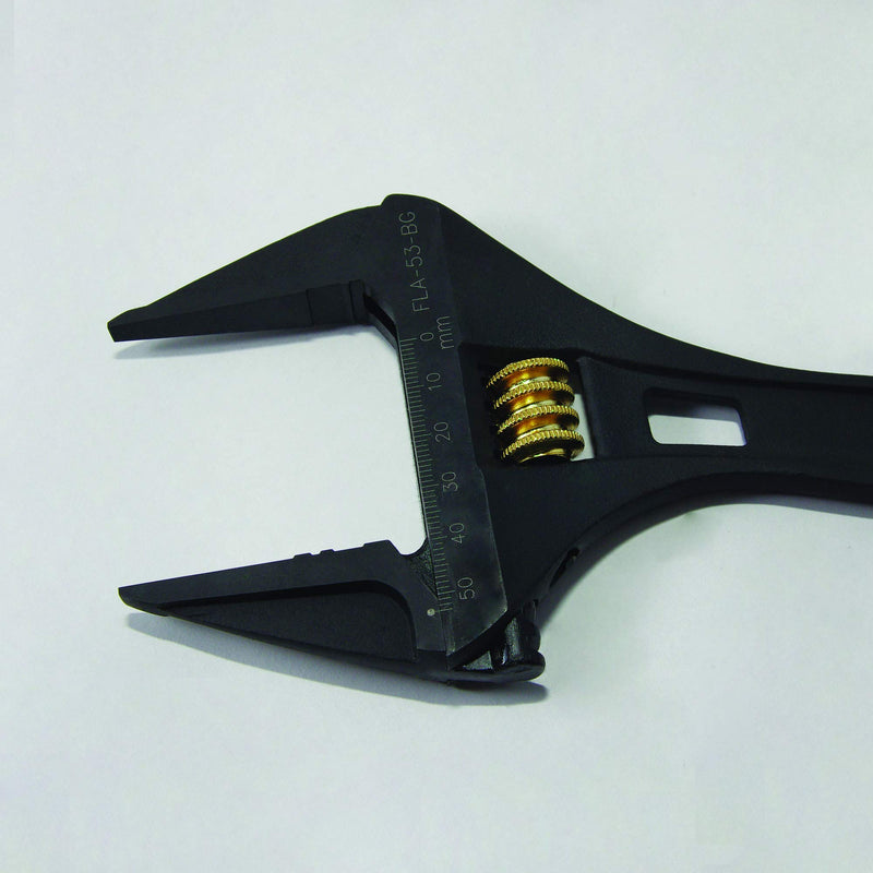 Fujiya Tools, FLA-53-BG, Adjustable wrench, Black & Gold color- 0-53mm (opening size)