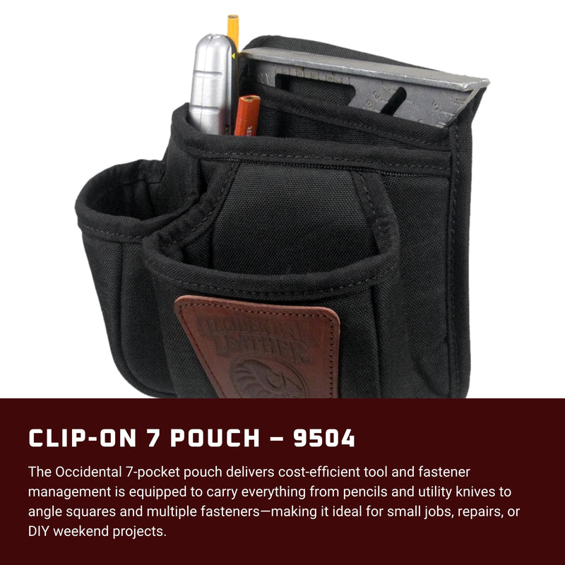 Occidental Leather Clip-On 7 Pouch - 7 Pockets & Tool Holders - Made in USA