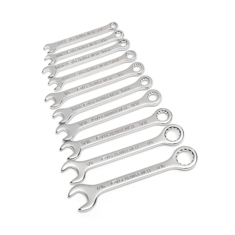 GEARWRENCH 10 Piece SAE Midget Combination Wrench Set - 86560