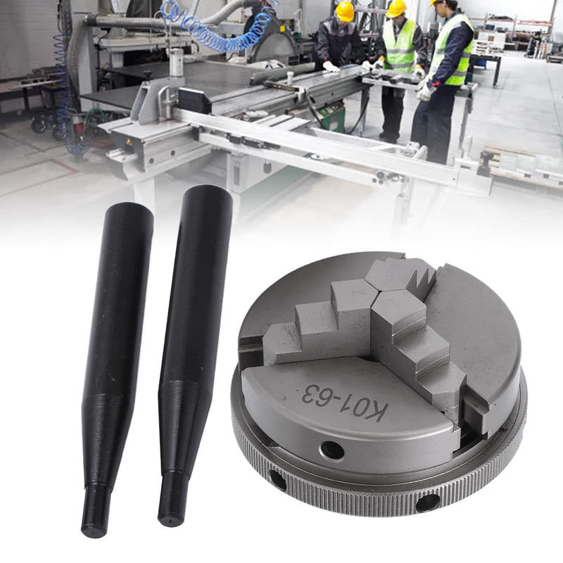 Lathe Mandrel, 3 Jaw Metal Lathe Chuck Manual Precise Steel for Machine Tools