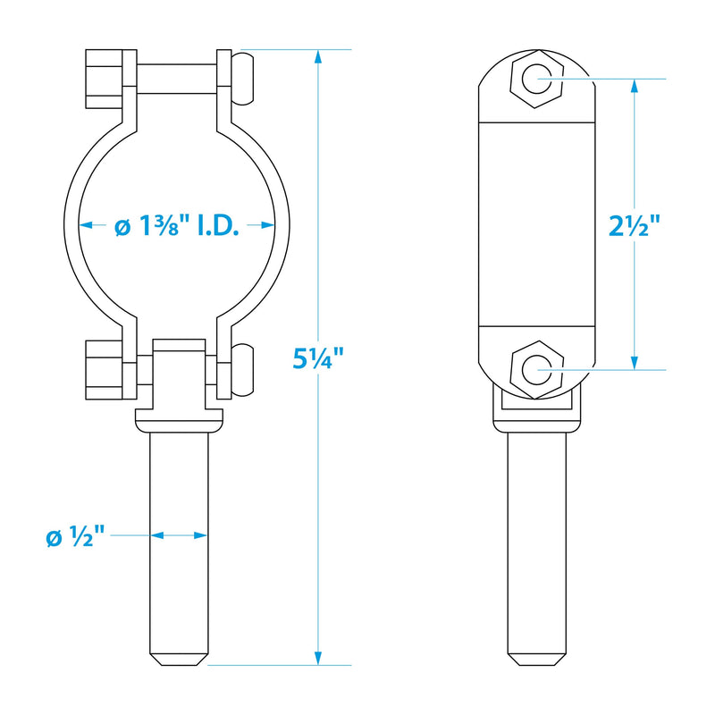 Seachoice Zinc-Plated Steel Clamp-On Oar One Size