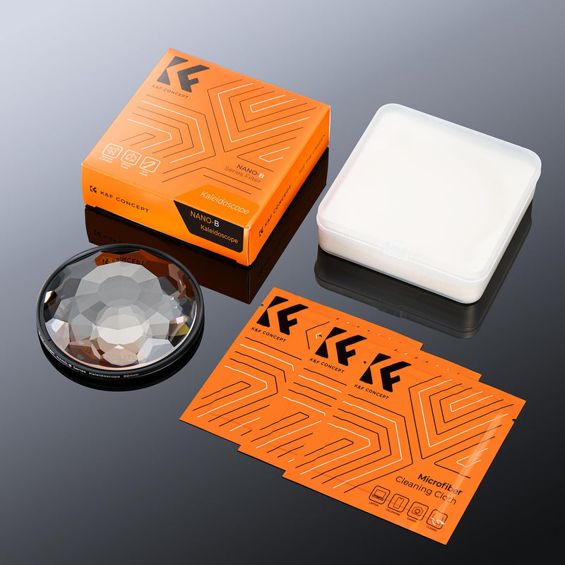 K&F Concept 67mm Kaleidoscope Filter, Special Effects Filter Prism Crystal Glass with Multi Refraction Subjects for Camera Lens