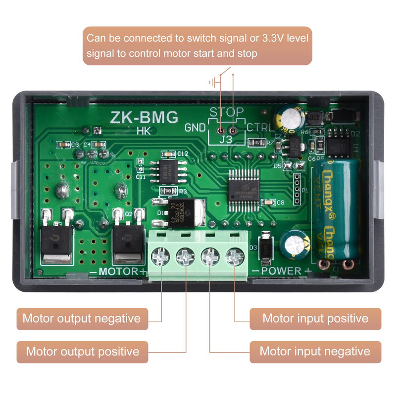 VOKTTA PWM speed controller DC 12V 24V 60V 500W motor speed controller electric motor speed controller with PWM signal generator driver module