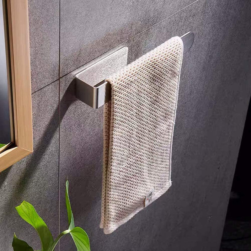 Hand Towel Holder Hand Towel Ring Towel Bar for Bathroom Kitchen Self Adhesive,Stainless Steel Brushed.Pack of 2 2 Pack