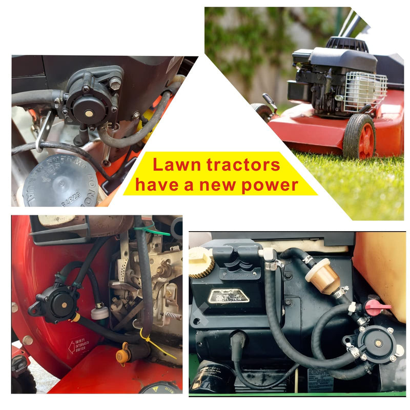 Replace Fuel Pump 691034 692313 Briggs 808492 597338 Kohler 17hp-27hp For Lawn Mower Tractor Golf Cart Engine and Kawasaki Cub Cadet Craftsman Starter Vacuum Fuel Pump (A Set) A Set
