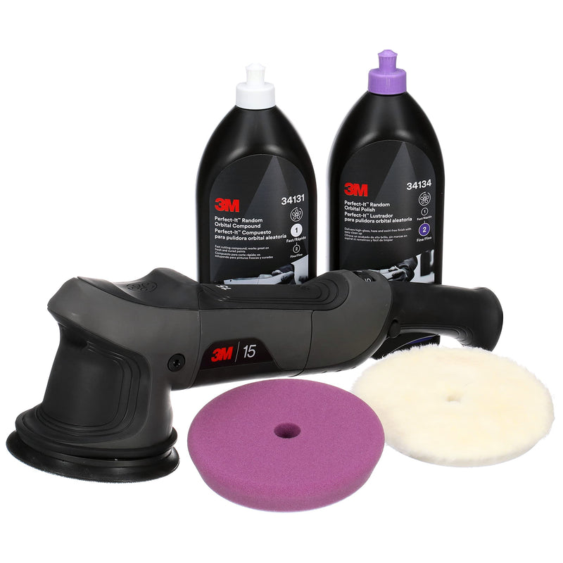 3M Perfect-It Polishing Pad with Polishing Fur for Eccentric Polishing Machine, 34125 | 2 pads per pack 150.0 mm Medium Wool