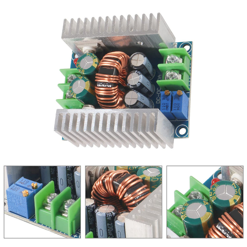 20A 300W Buck Converter Buck Converter Step-Down Module DC 6-40V to 1.2-36V 20A 300W Adjustable Constant Current Voltage Regulator Power Supply Module with Short Circuit Protection Function 1PCS