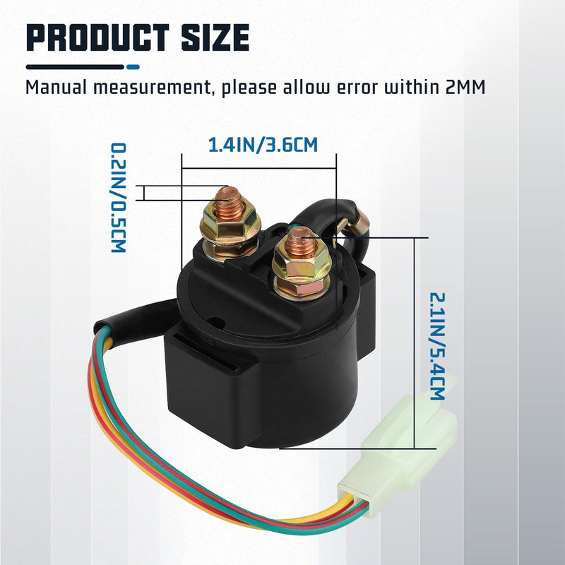 LOCOPOW GY6 Starter Solenoid Relay for 4-Stroke 50cc 110cc 125cc 150cc 200cc 250cc 90cc Chinese ATV Dirt Pit Bike Scooter Go Kart Quad Moped Taotao Roketa Coolster SSR Apollo Four Wheel Part Coleman 1