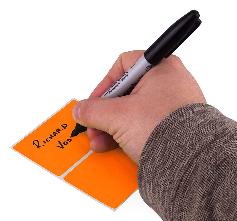 ChromaLabel 2 x 3 inch Permanent Rectangular Color Code Inventory Labels, 50 Stickers per Pack, Orange