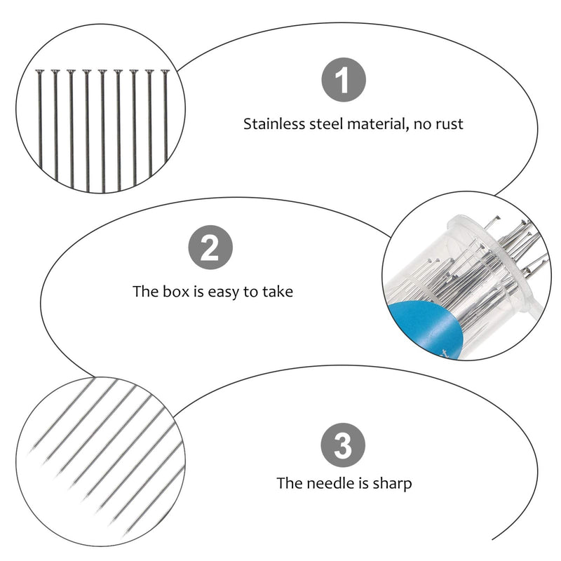 VILLCASE Pack of 100 Stainless Steel Insect Pens Sample Pens Entomology Needle Dissection and Butterfly Collections Needle for School Laboratory Entomology Preparation Butterfly Collector 1