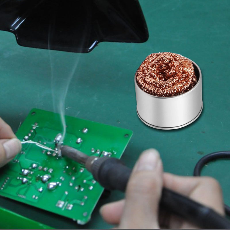 Haiki Metal Wire Cleaner Iron Soldering Waste Absorption Iron Cleaner Soldering Iron Tip Cleaner Storage