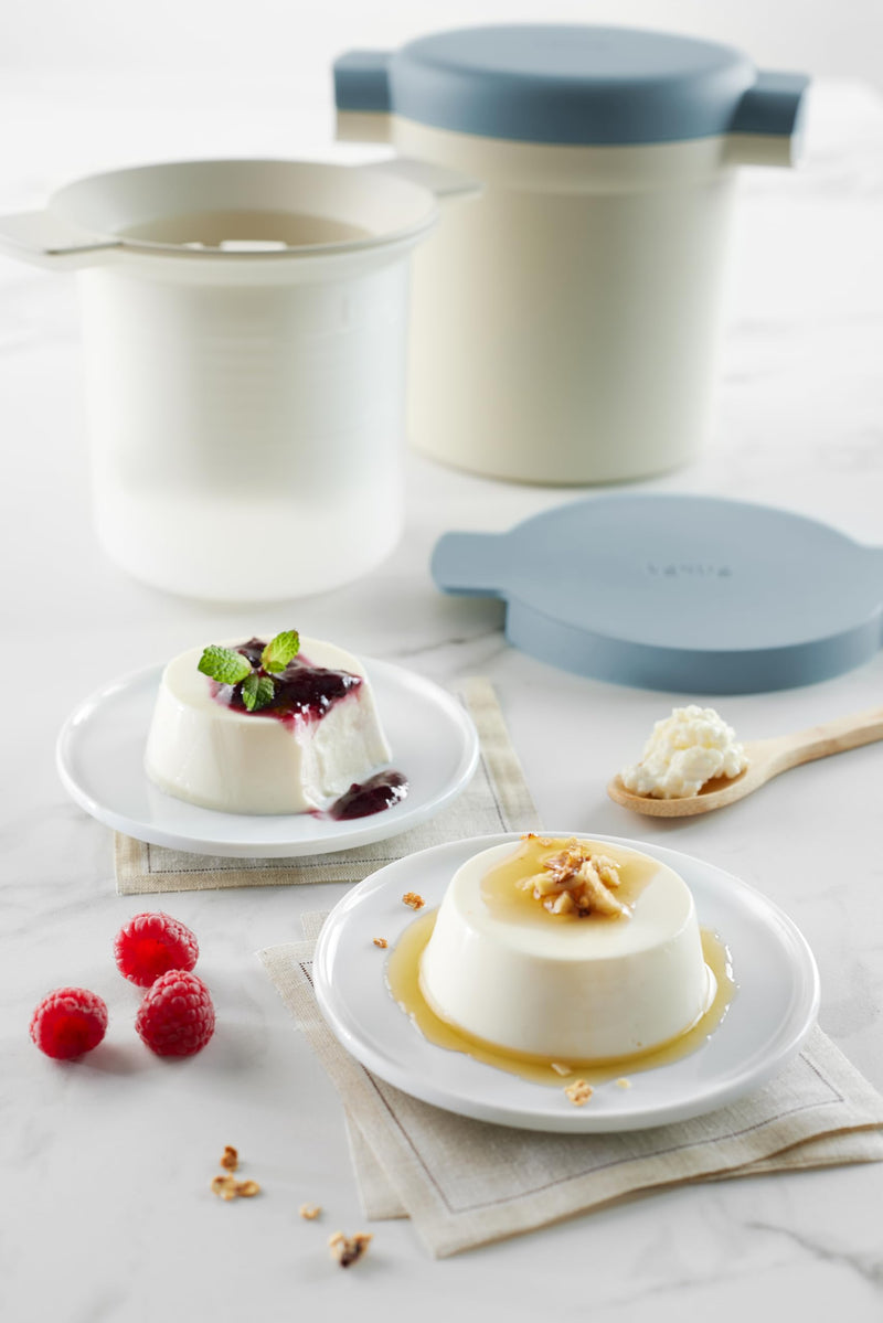 Lékué Kefir & Yogurt Maker | All-In-One Kit - Heat the Milk, Ferment, Filter & Preserve with No Electricity Needed | Easy to Use with Recipes Included like Matcha Yogurt | Healthy Natural Probiotics