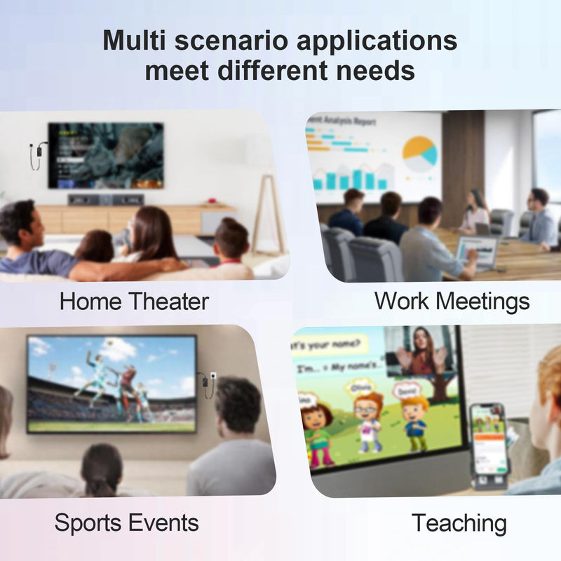 1080P HDTV Screen Mirroring Adapter G2pro, Only Support Mirroring Video&Audio from Phones/Tablets/Laptops to TV/Projector/Monitor, i*OS only Support Free Apps(Non-Subscription), no Work with Net*Flix