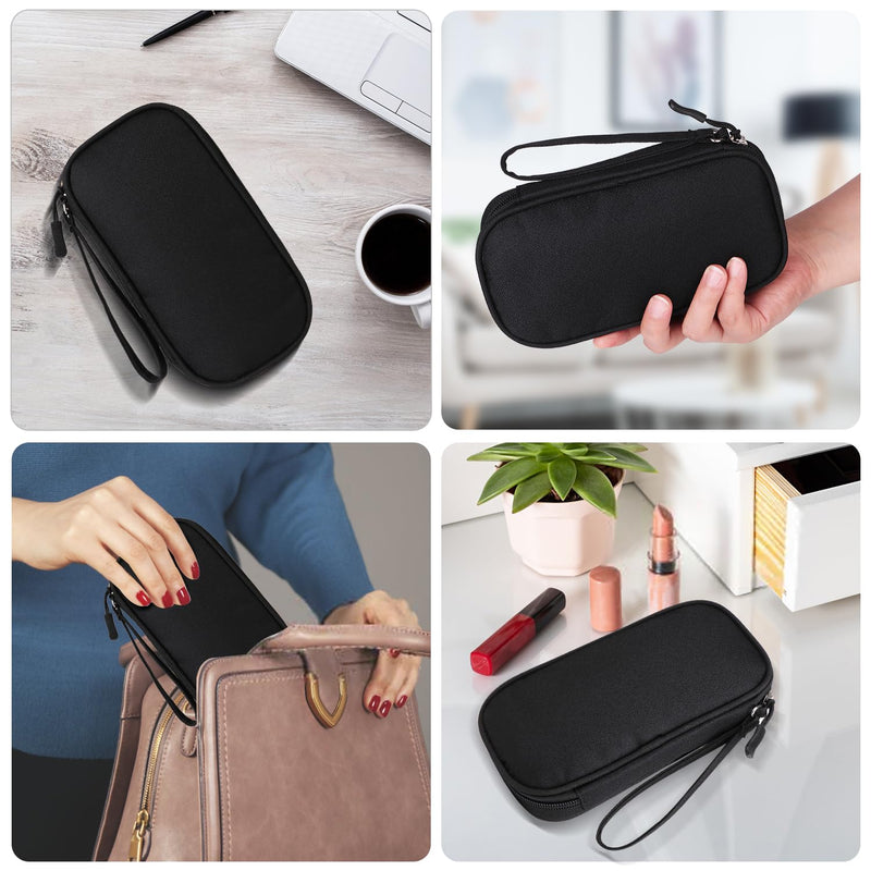 Travel Cable Organizer,Electronics Accessories Organizer Bag,Electronic Organizer Travel Universal Cable Organizer Electronics Accessories Bag for Charger, Phone, memory card,Travel Gadget Bag (Black) Black