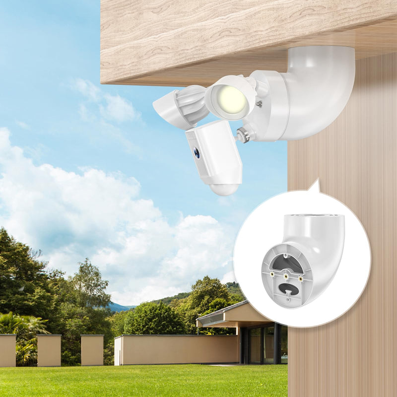 Eave Mount for Ring Floodlight Cam Wired Pro/Plus, Wired Ring Smart Lighting/Blink/Wyze Floodlight Camera V2/ Pro and Roku Floodlight Camera-White
