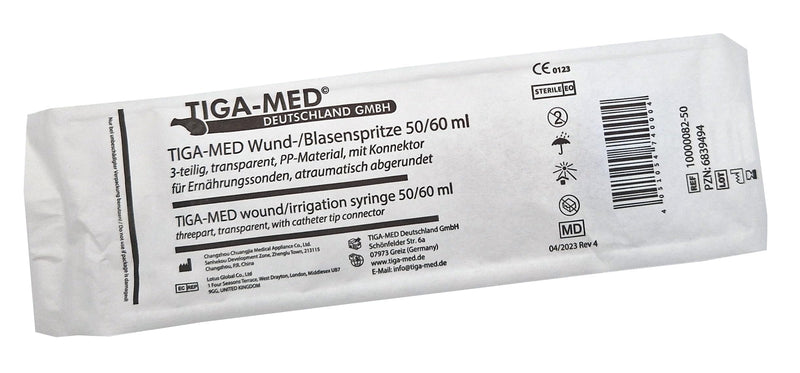 3-Part Syringes Catheter Tip Syringes Set 50/60 ml 10 Original Tiga-Med Quality 50 ml