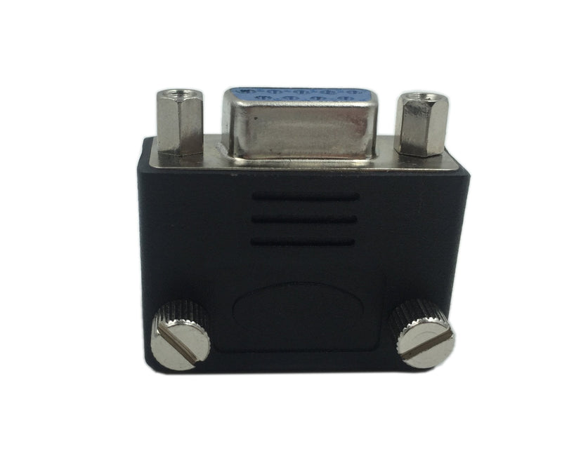 CERRXIAN 90 Degree DB9 9 Pin RS 232 Male to Female Serial Gender Changer Extension Cable Converter Adapter Coupler