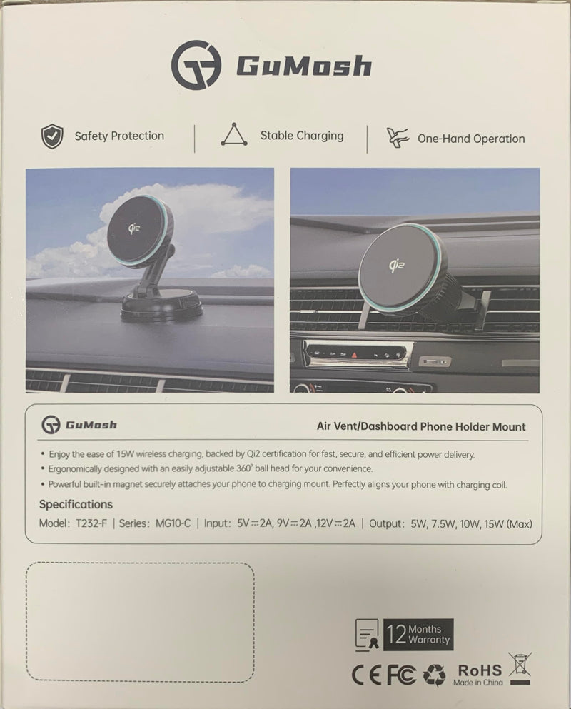 Qi2 Certified 15W for Magsafe Car Mount Charger, [78+LBS Stronger Vacuum Suction] 360° Adjustable & Fast Charging Magnetic Phone Holder for Vent/Dashboard/Windshield/All Car Surface