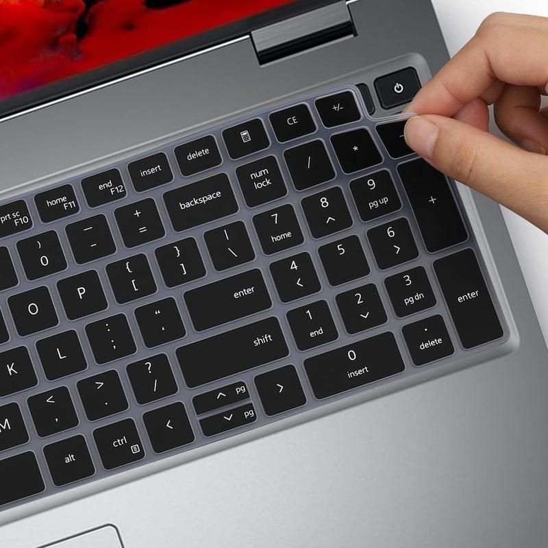 Keyboard Cover Skin for Dell Latitude 5520 5521 5530 5531 5540, Dell Precision 3580 3581 3560 3570 3561 3571 Laptop, Dell Latitude 5540 5530 5520 Keyboard Protective Cover-Black Black