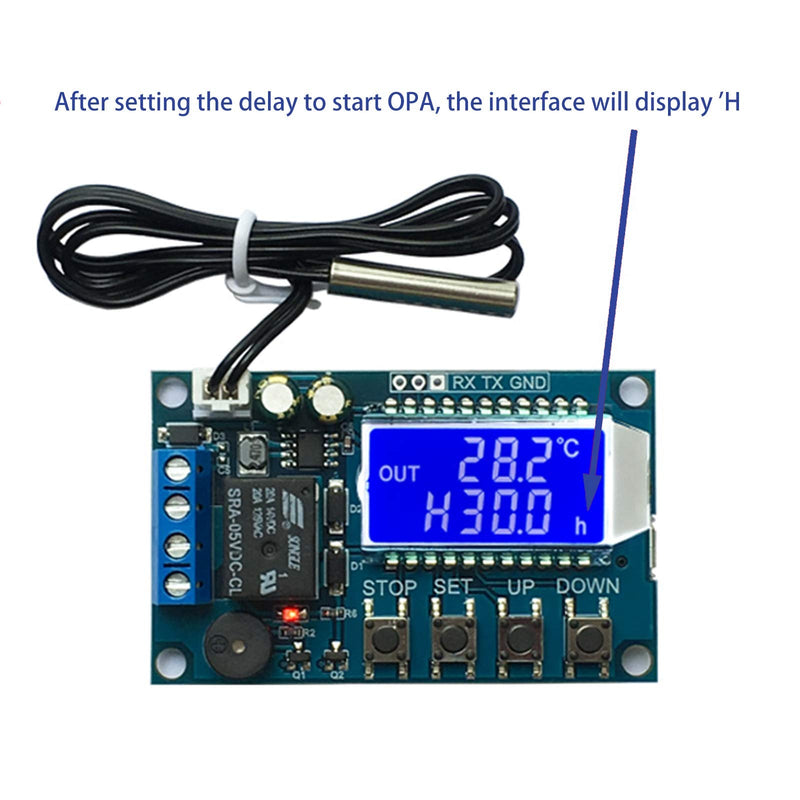 ZHITING Electronic Thermostat Controller Board DC 6-30V Digital Temperature Controller Thermo Temperature Switch with Waterproof Sensor Probe